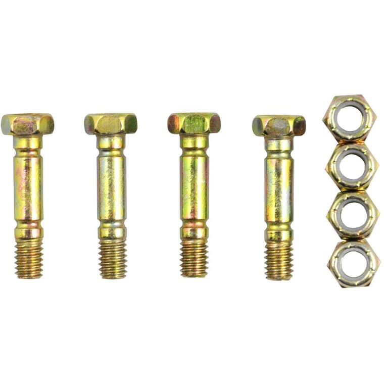 4 Pack 5/16"-18 x 1-1/2" Shear Bolts, with Hex Nuts