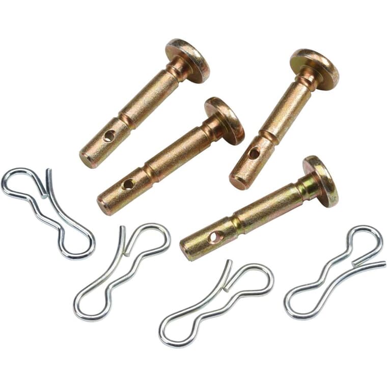 4 Pack 1/4" x 1-1/2" Shear Pins, with Cotter Pins