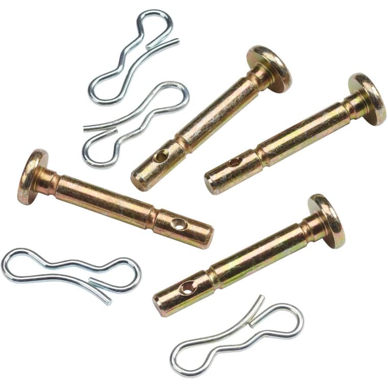 4 Pack 1/4" x 1-3/4" Shear Pins, with Cotter Pins
