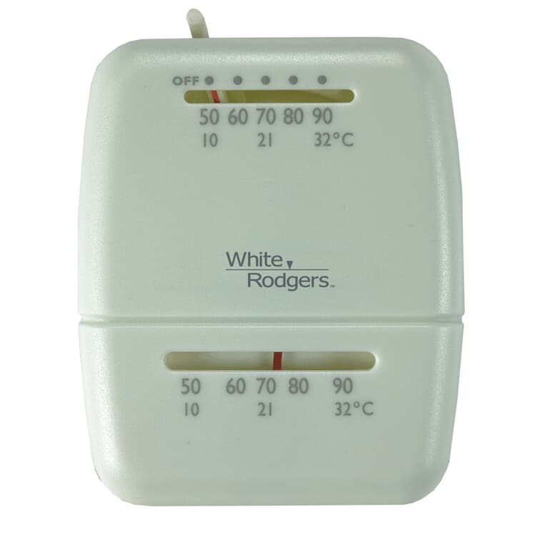 Thermostat manuel vertical pour chaleur et climatisation
