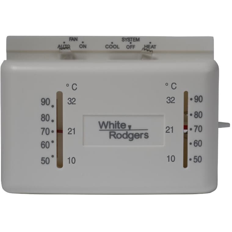 Thermostat manuel White-Rodgers, blanc