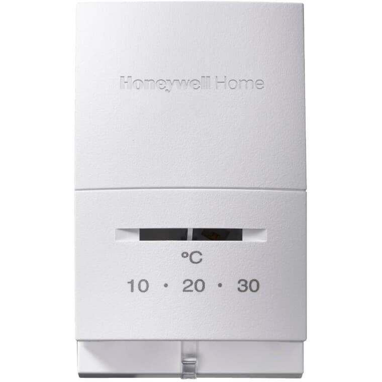 Thermostat manuel blanc, chaleur seulement
