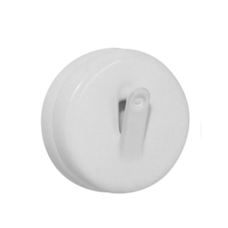 2 Piece White Plastic Magnetic Wreath Hook for up to 2.5 lb