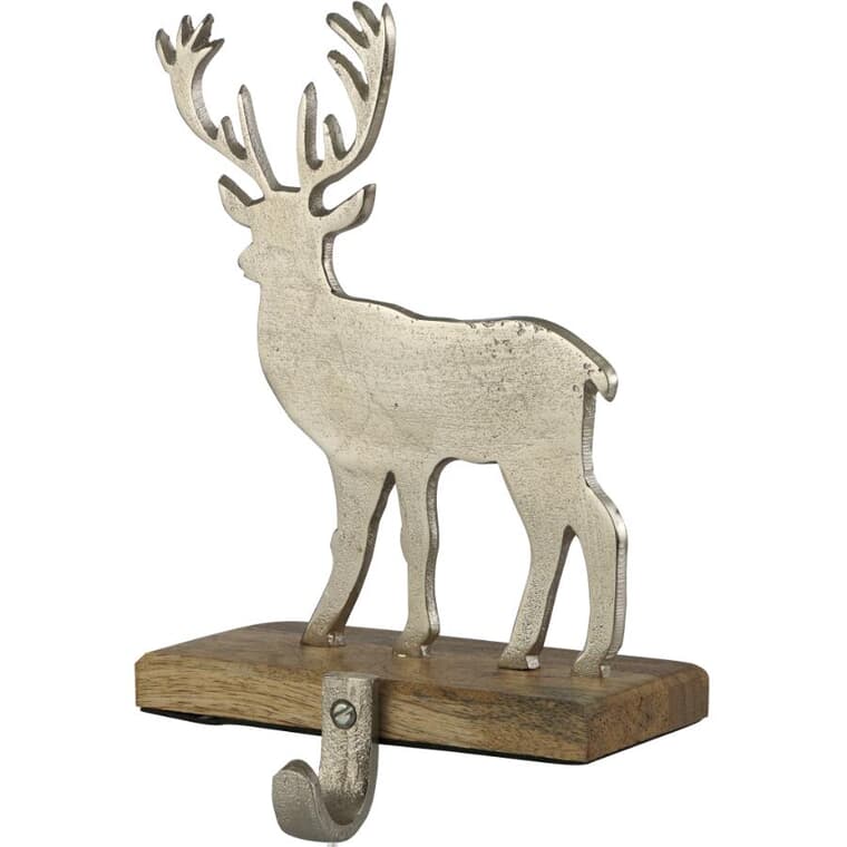 8.25" Metal Reindeer Stocking Holder