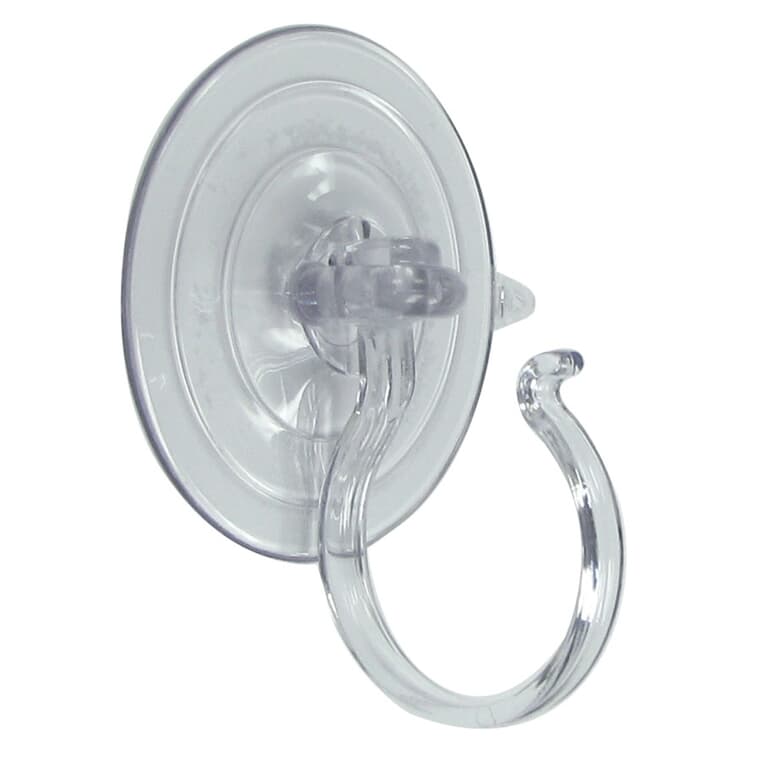 Clear Plastic Wreath Suction Hook for up to 10 lb