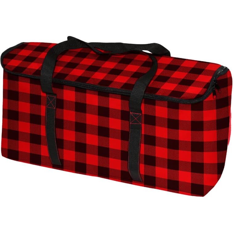 36" Large Plaid Storage Bag, for Inflatable Decorations