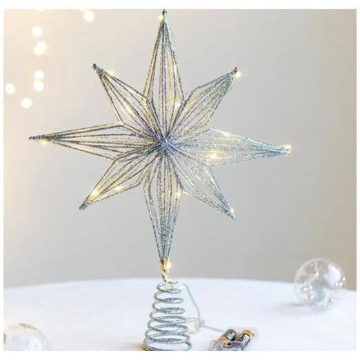 INSTYLE HOLIDAY Silver Metal Star Tree Topper | Home Hardware