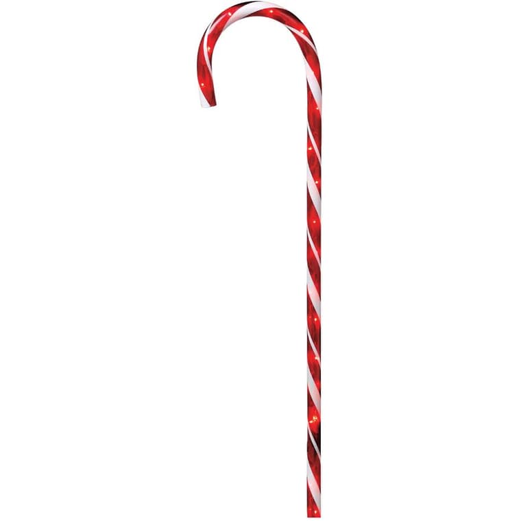 5' Indoor/Outdoor Battery Operated Candy Cane Stake, with 20 Lights
