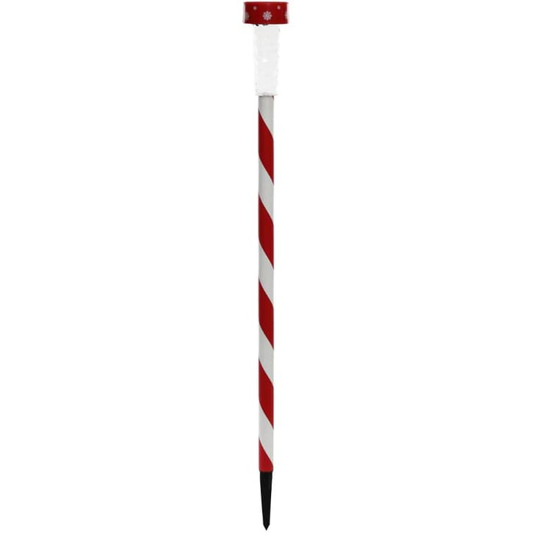 Solar Candy Cane Striped LED Garden Stake