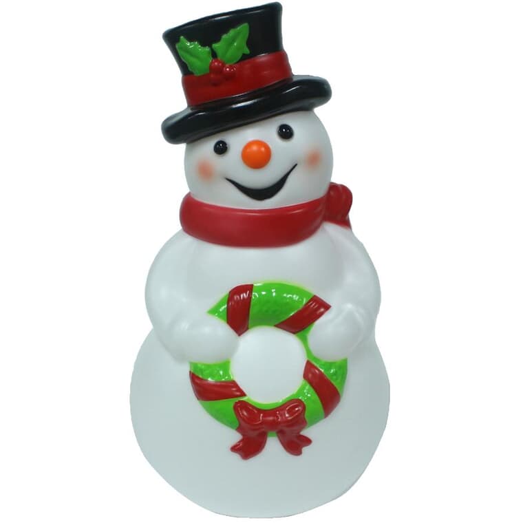 24" Lighted Blow Mould Snowman