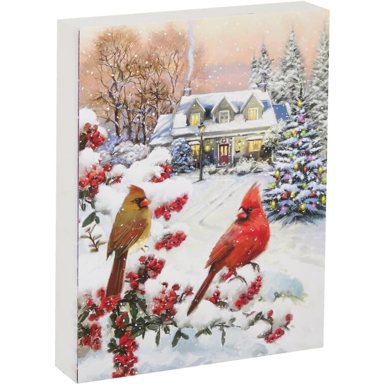 Christmas Cardinal Wall Box Plaque - 7" x 9"