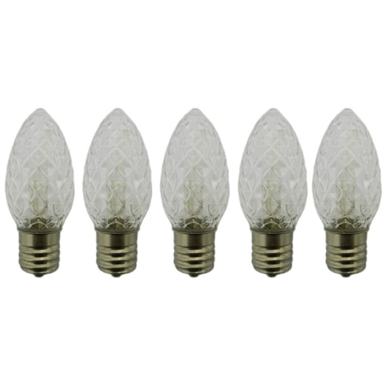 Ampoules à DEL C9 à silhouette rétrocompatible, blanc, paquet de 5