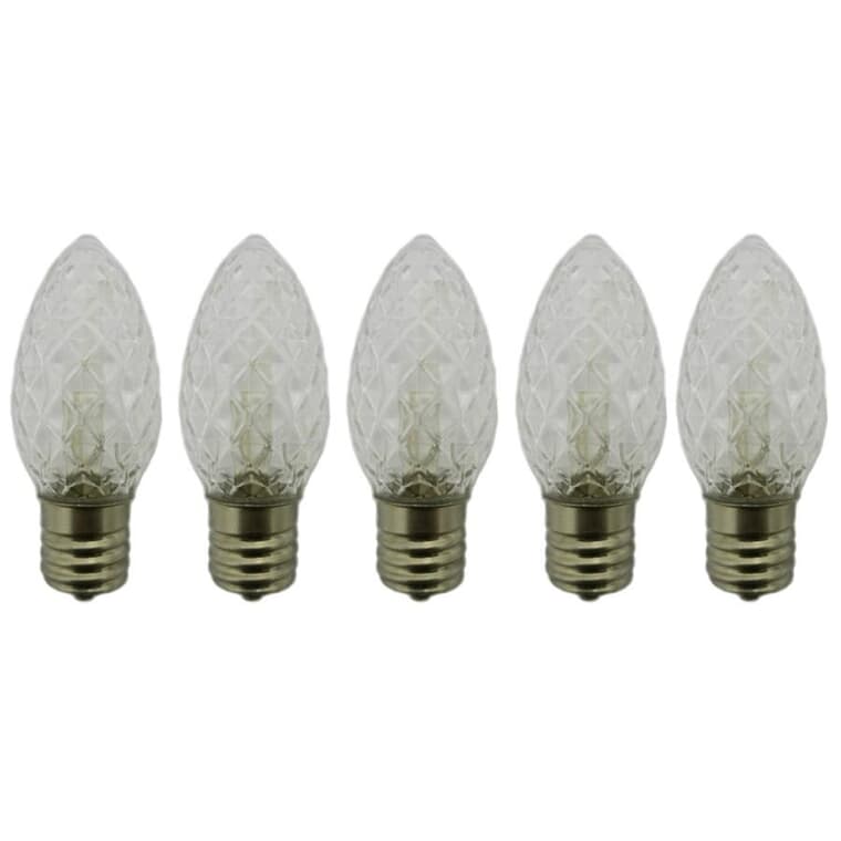 Ampoules à DEL C9 à silhouette rétrocompatible, blanc chaud, paquet de 5