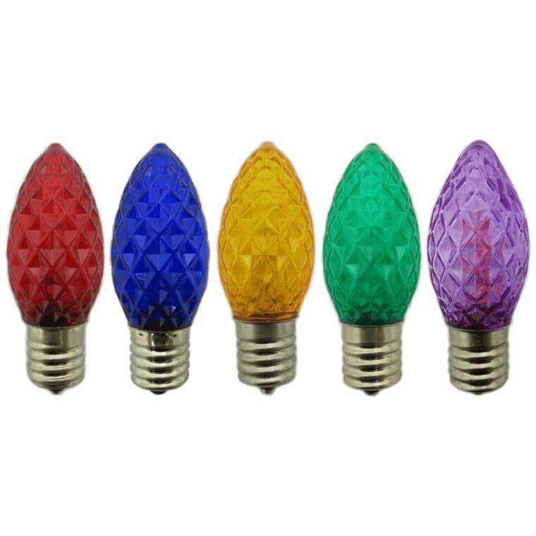 Retrofit C9 LED Bulbs - Multi-Colour, 5 Pack