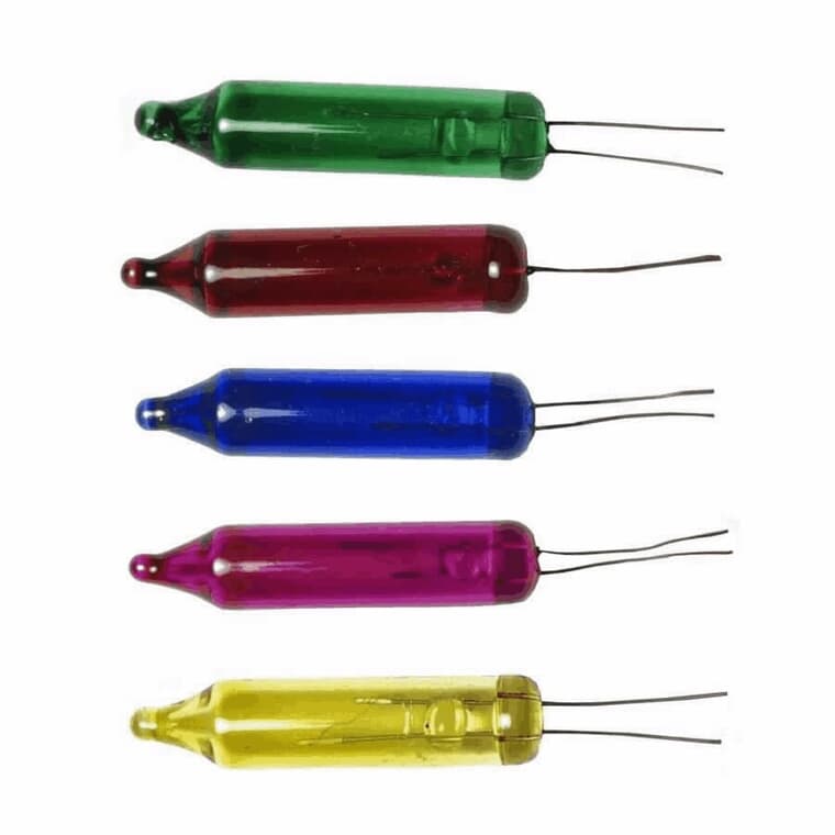 Ampoules miniatures incandescentes pour l'intérieur ou l'extérieur, multicolore, 2,5 V, paquet de 5