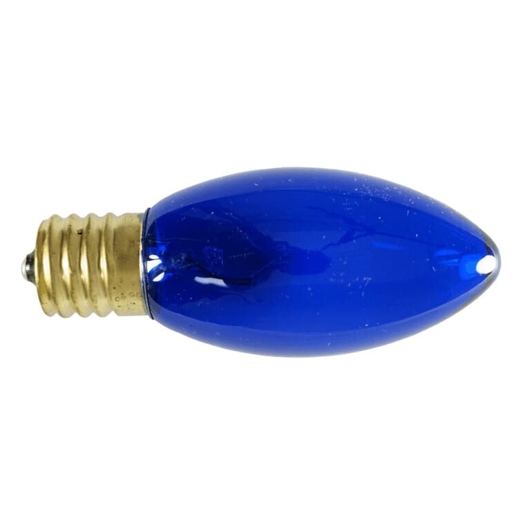 Indoor/Outdoor C9 Incandescent Bulbs - Blue, 25 Pack