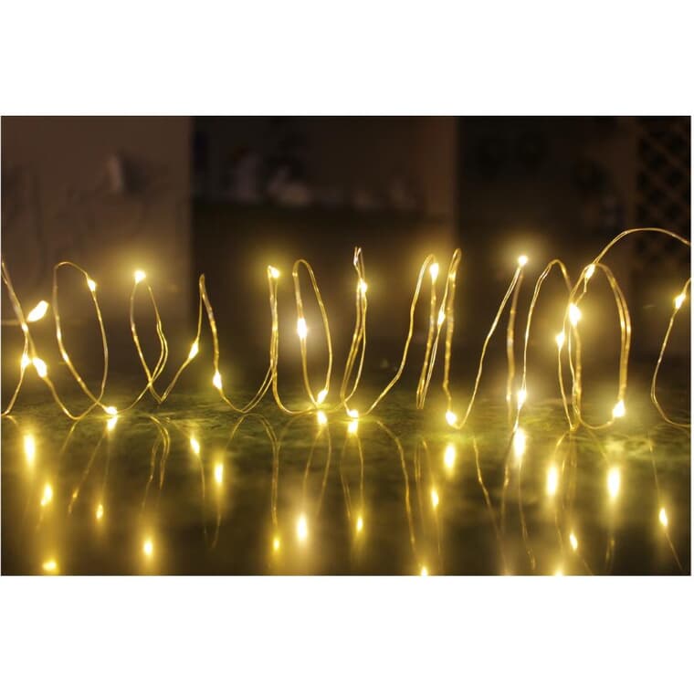 Battery Operated Fairy Lights - Warm White, 7.8', 25 LEDs