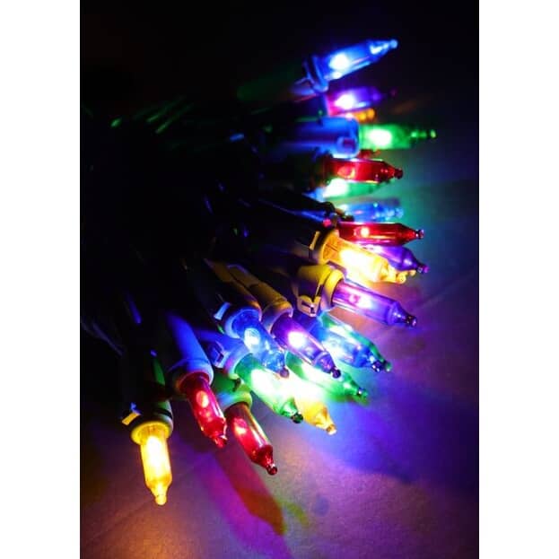 DANSON DECOR 100 LED Multi-Colour Mini Light Set with Green Wire | Home ...