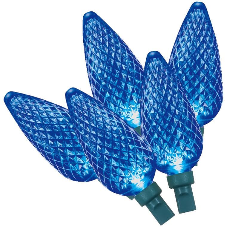 C9 Light Set with Green Wire - Blue, 25 LEDs