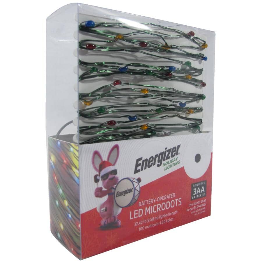 ENERGIZER:Microdot Light Set - 100 Multi Colour LED Lights + Battery Operated