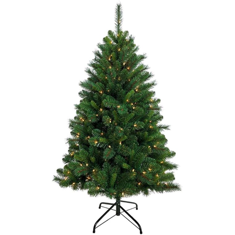 5' Calgary Christmas Tree - with 200 LED Warm White + Multi Lights