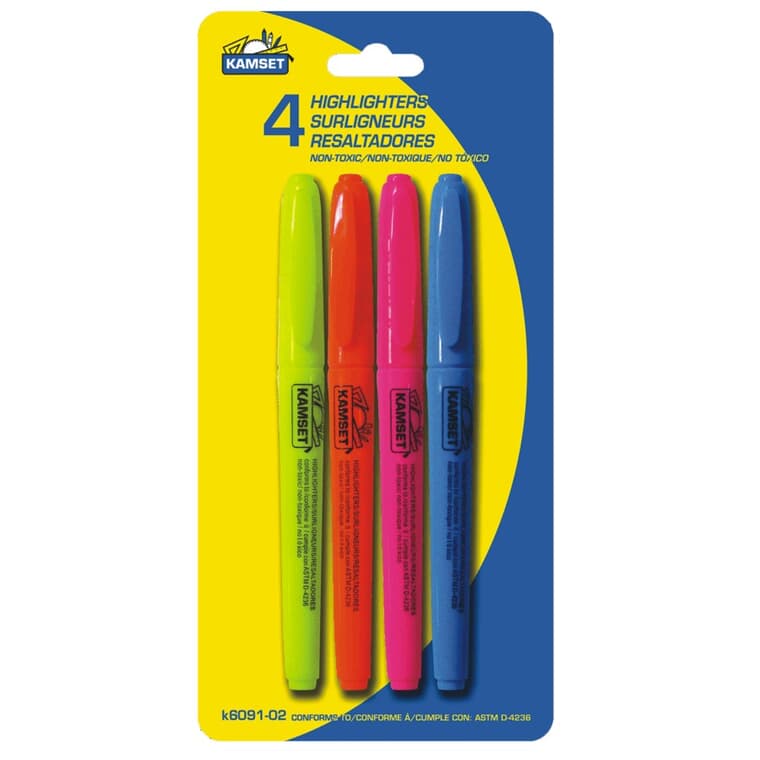 Highlighters - Neon, 4 Pack