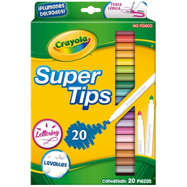 Super Tip Washable Markers - 20 Pack