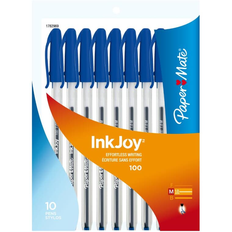 Paquet de 10 stylos InkJoy 100, bleu