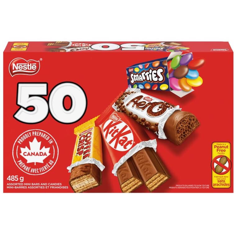 Assorted Mini Chocolate Bars - 50 Pack