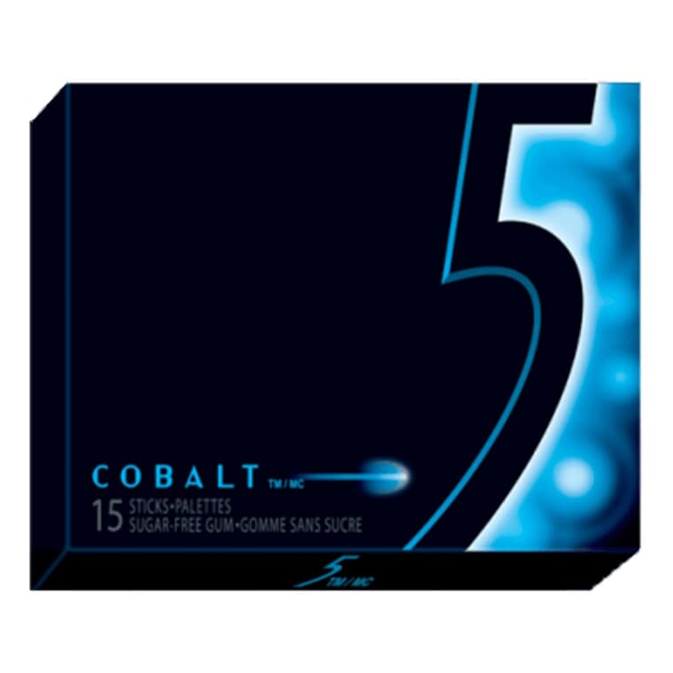 Gomme menthe poivrée 5 Cobalt, 15 pièces