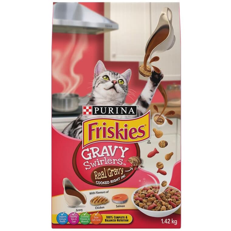 Friskies Chicken and Salmon Flavour Dry Cat Food - 1.42 kg