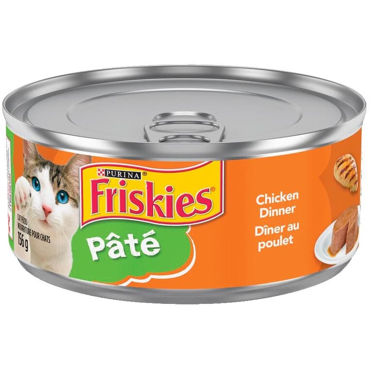 Nourriture humide en pâté pour chats Friskies, dîner au poulet, 156 g