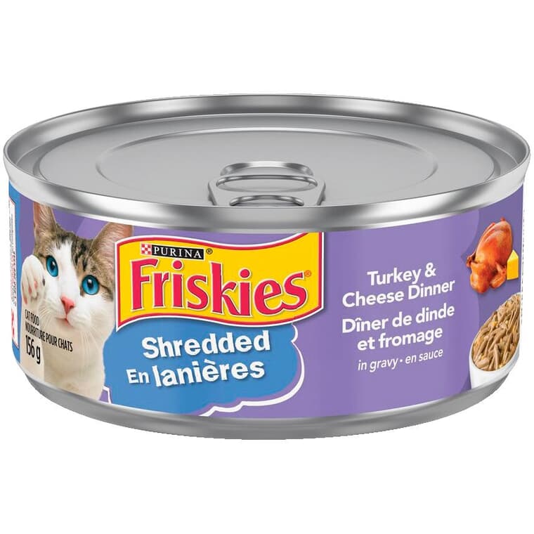 Friskies Shredded Wet Cat Food - Turkey & Cheese Dinner, 156 g