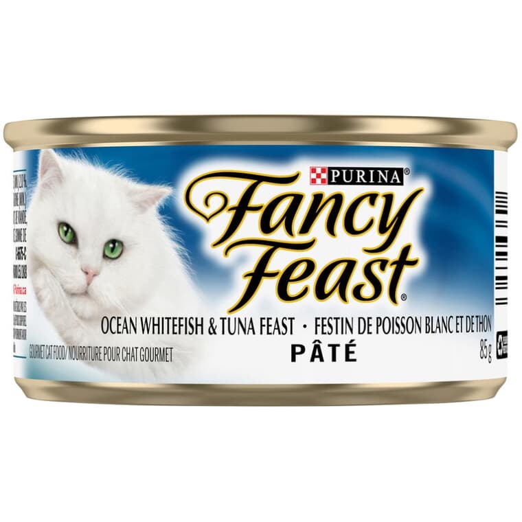 Nourriture humide pour chat Fancy Feast festin de poisson blanc et de thon, 85 g