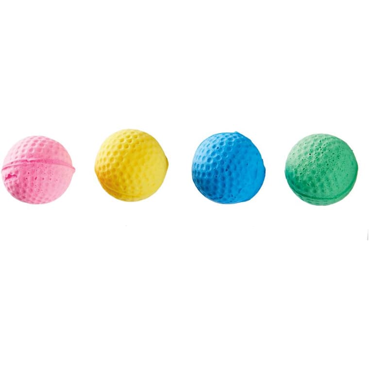 Foamies Sponge Golf Ball Cat Toy - 4 Pack
