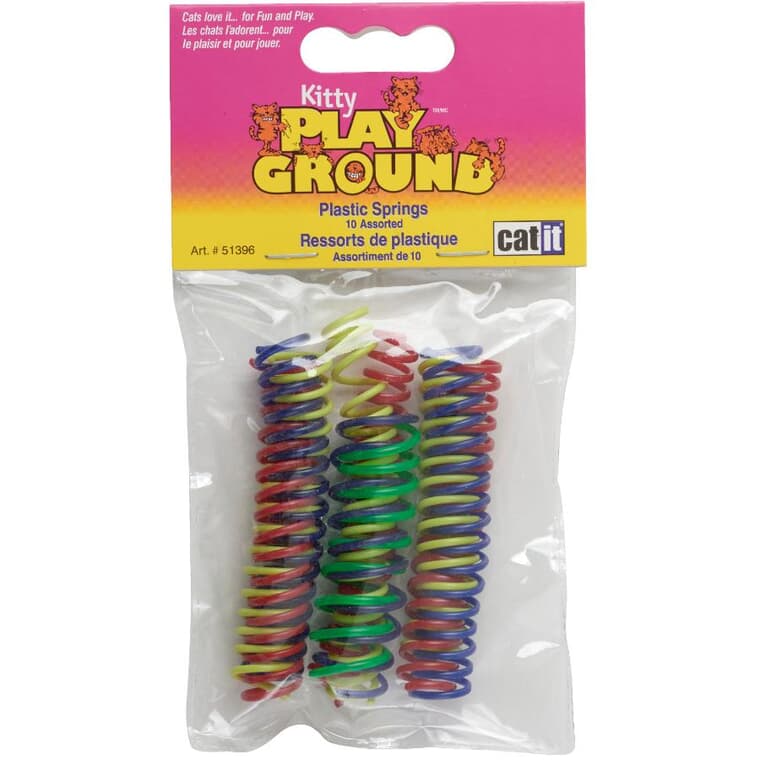 Kitty Playground Plastic Springs Cat Toy - 10 Pack