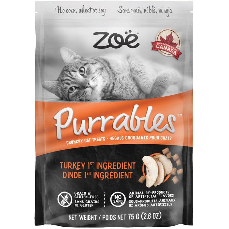 Purrables Crunchy Cat Treats - Turkey, 75 g