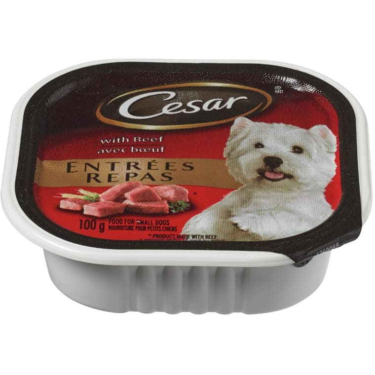 Entrées Wet Small Dog Food - Beef, 100 g