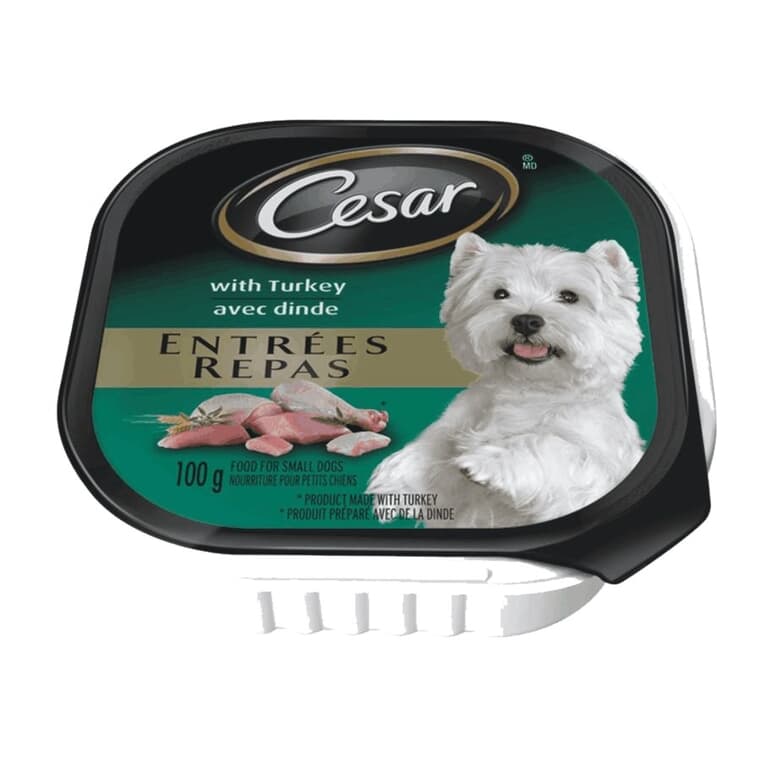 Entrées Wet Small Dog Food - Turkey, 100 g