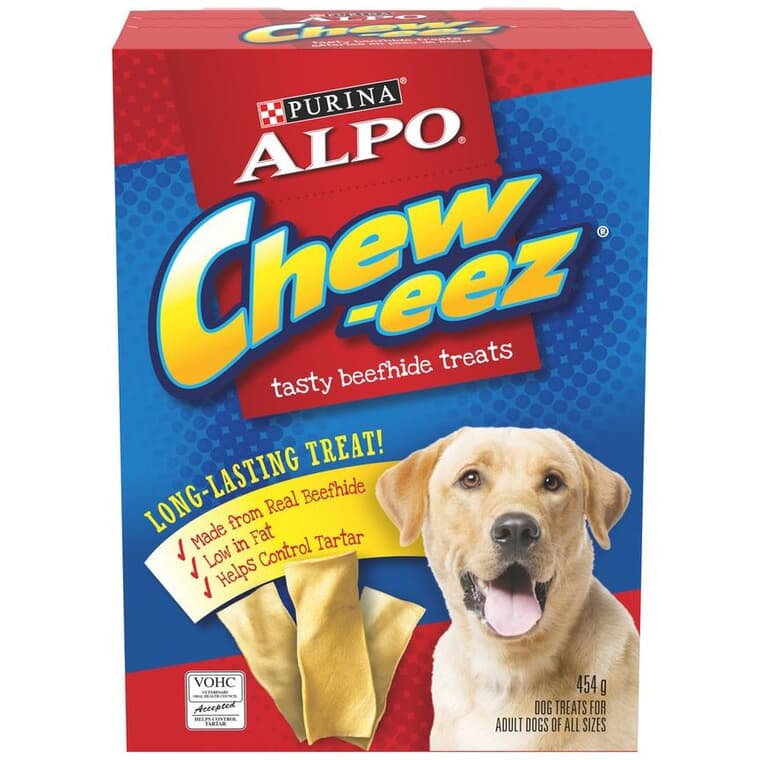 Alpo Chew-eez Beefhide Dog Treats - for Adult Dogs, 454 g