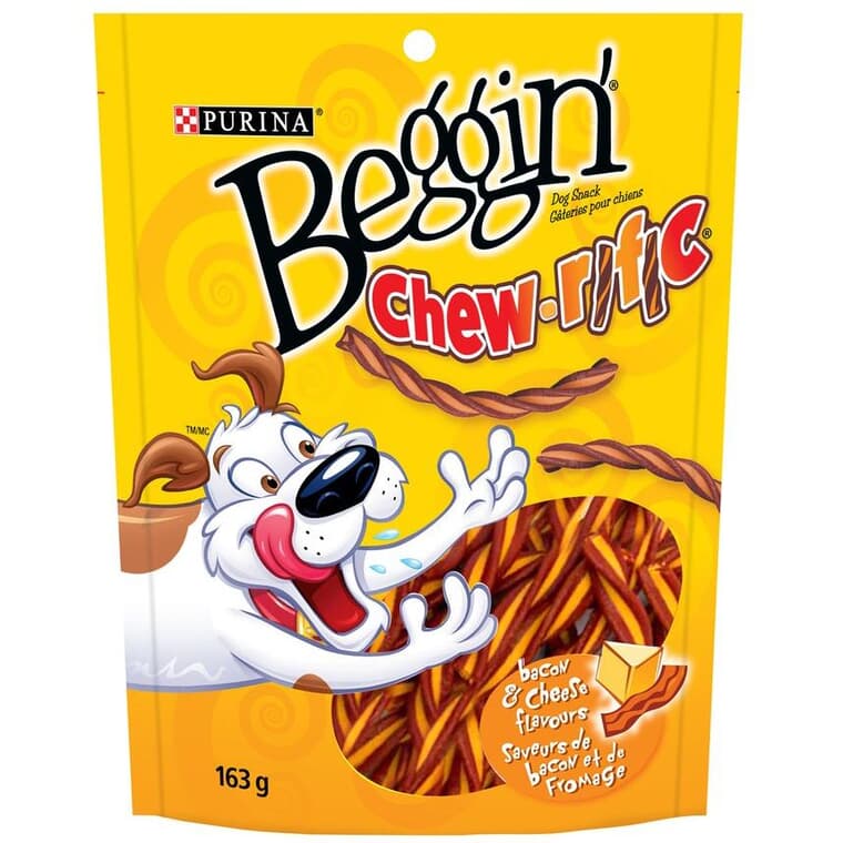 Friandises pour chien Beggin' Chew-Rific au bacon et fromage, 163 g
