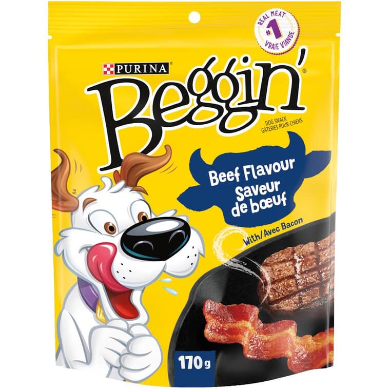 Friandises pour chien Beggin' Bacon and Beef Beg'n Strip au bacon et au bœuf, 170 g