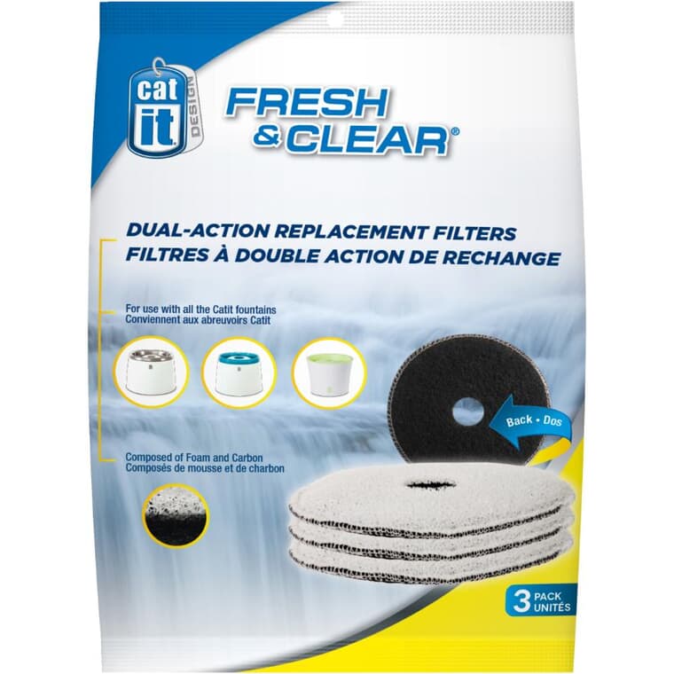 Fresh & Clear Dual-Action Replacement Filters - 3 Pack