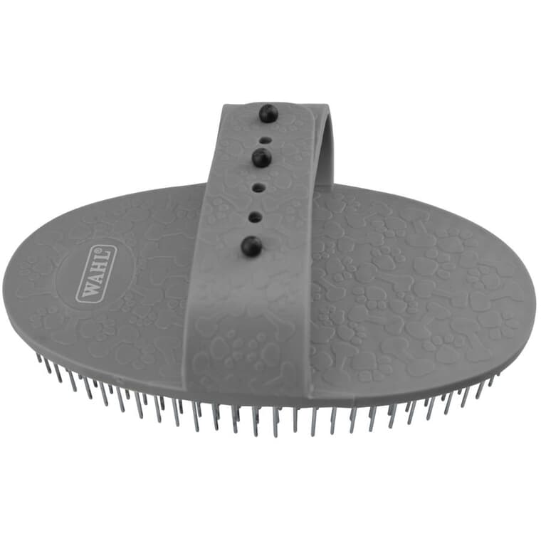 Rubber Palm Pad Dog Brush - with Pins