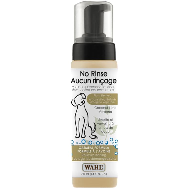 No Rinse Waterless Dog Shampoo - Coconut Lime Verbena, 210 ml