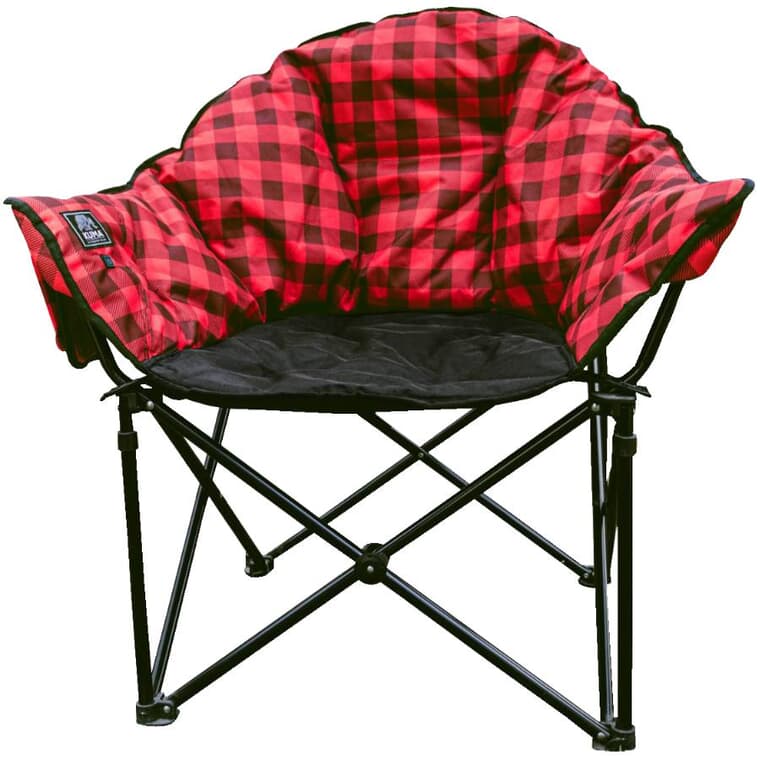 Lazy Bear Heated Chair - Plaid, with Carry Bag