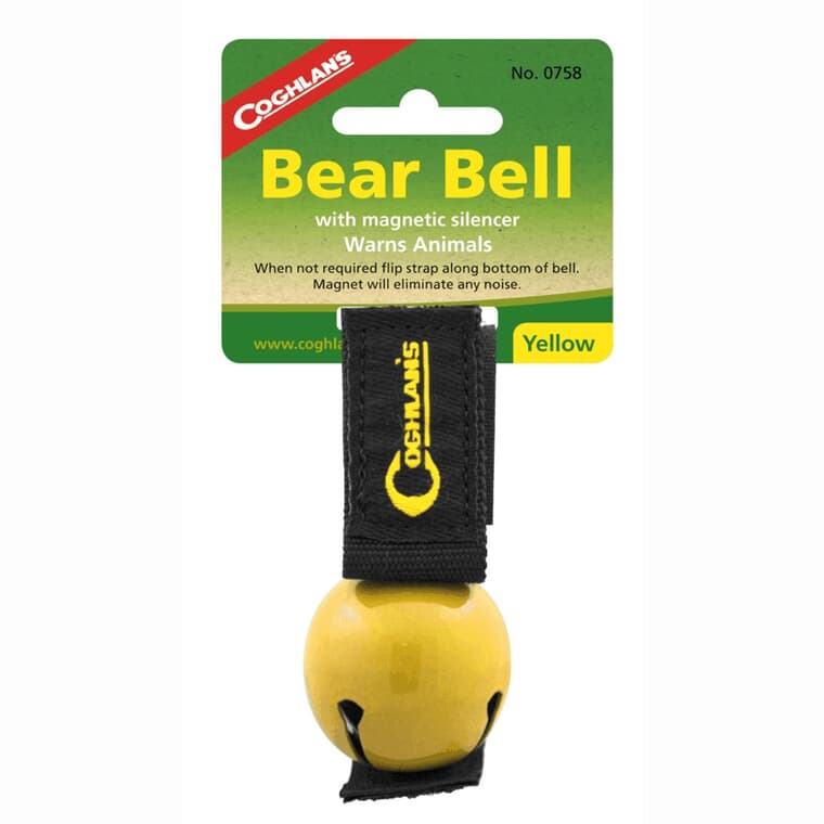 Clochette d'avertissement jaune de camping pour ours