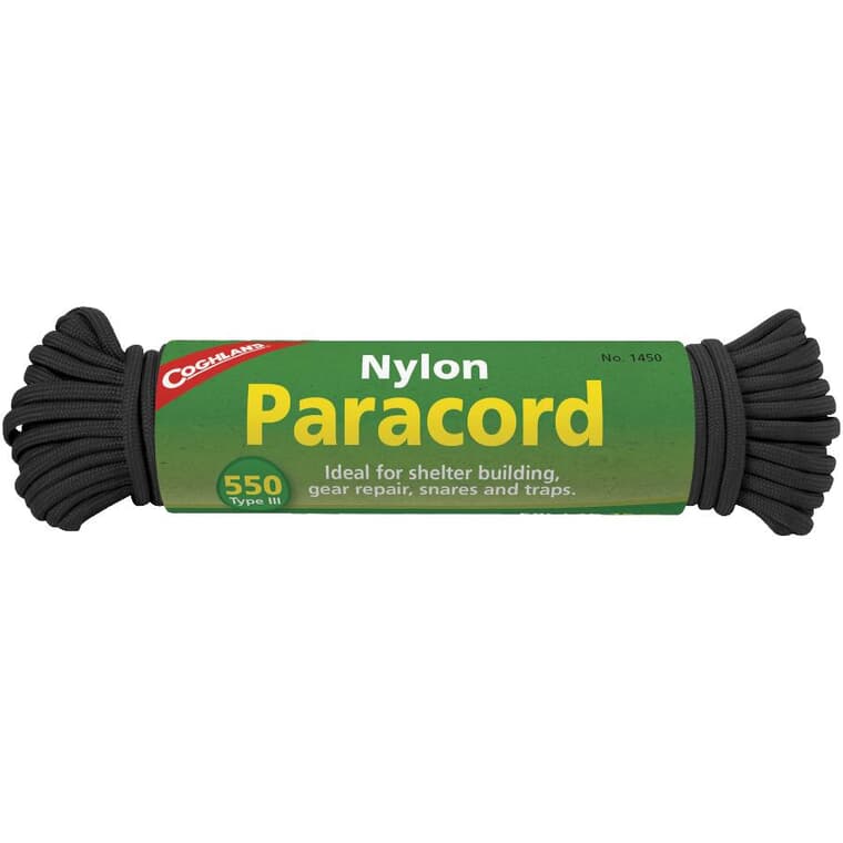 Paracord 50' Black