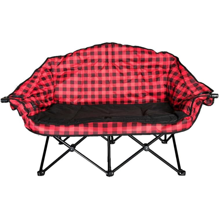Chaise de camping Bear Buddy pour adultes, rouge et noir