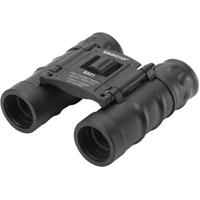 8 x 21mm Black Roof Prism Binoculars